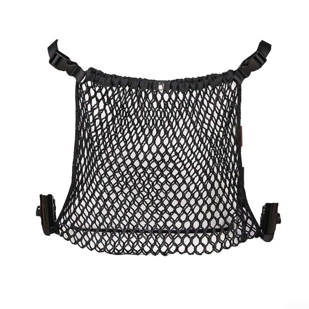 AugustknowU Large Capacity Mesh Stroller Storage Bag With Adjustable Straps