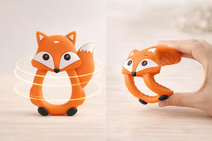 GiliGums Fox Silicone Baby Teether - Orange (photo 4)