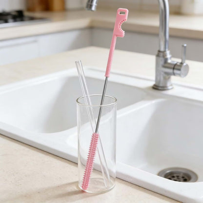 XAGMODSHN Silicone Straw Brushes Pack of 2 with Bendable Heads (photo 2)