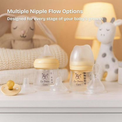 La Petite Care Glass Baby Bottle Set with Anti-Colic Vent System, 2 Pack (photo 4)