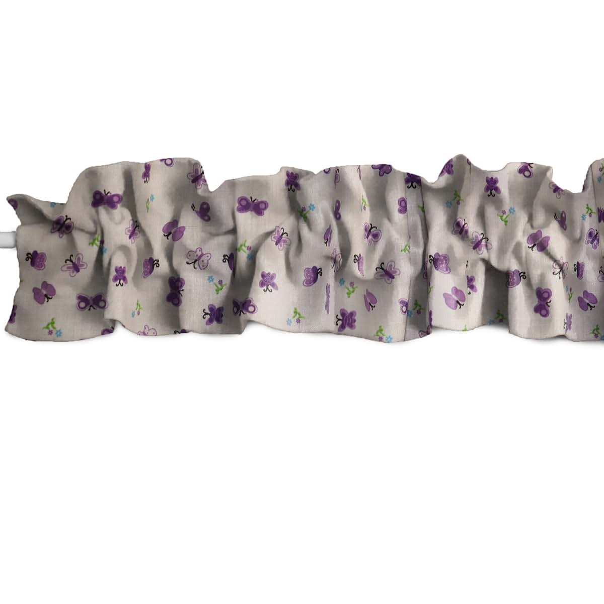 Zen Creative Designs Cotton Floral Butterflies Print Window Valance