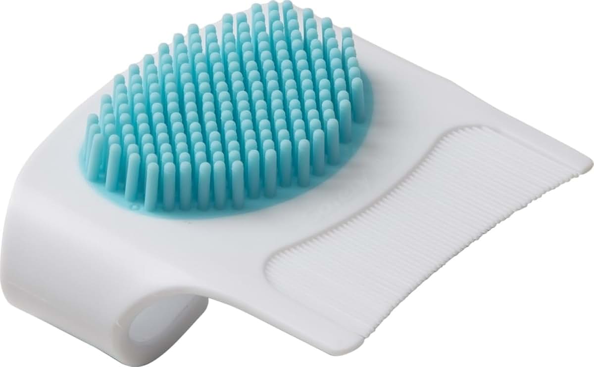Safety 1st Cradle Cap Brush and Comb, 2-in-1 White/Blue