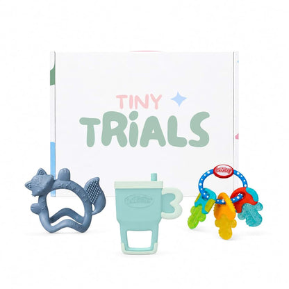 Teether Trial Pack Variety Box for Babies – 3 Baby-Safe Teething Toys & Sensory Teethers for Teething Relief (Nuby