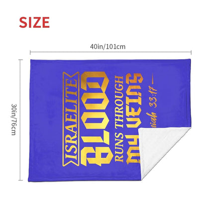 Hebrew Israelite Runs Through My Veins Baby Blanket 30x40 Inch Soft Polyester