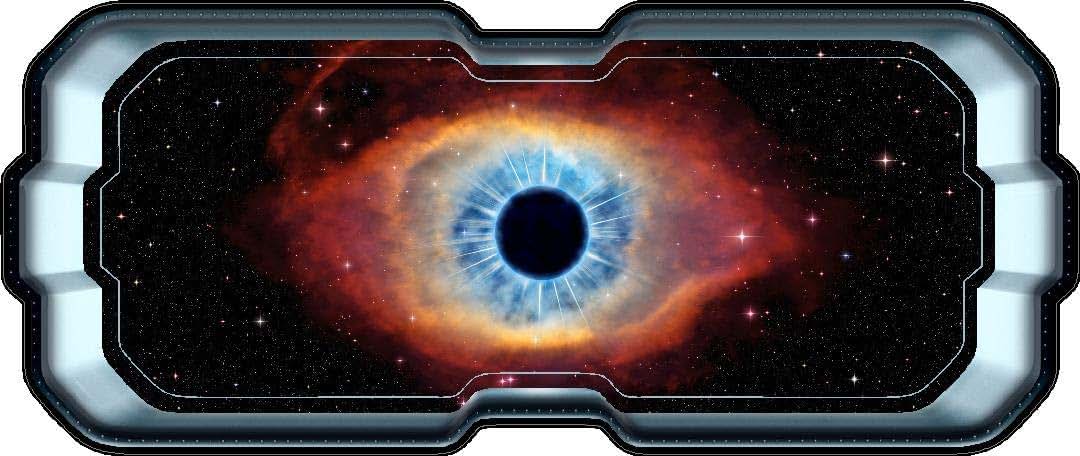 Stickit Graphix 36" SpaceScape Cats Eye Nebula 3D Window Fabric Vinyl Wall Decal Science Outer Space Boys Astronaut