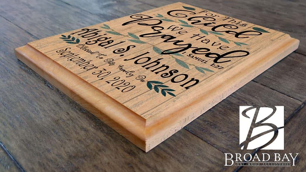 Broad Bay For This Child We Have Prayed Personalized Nursery Wall Art