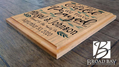 Broad Bay For This Child We Have Prayed Personalized Nursery Wall Art