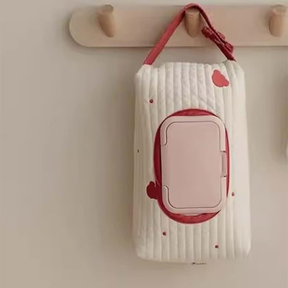 Heyzakka Practical Wet Wipe Storage Bag With Bear Embroidery (photo 4)
