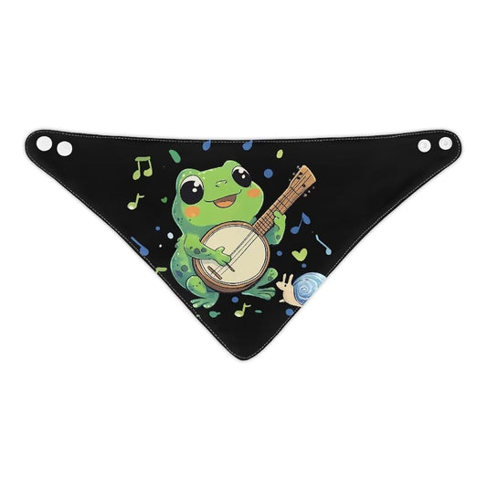 LedBack Bandana Bibs for Baby Boy Girl Soft Childrens Drool Bib Trnedy Baby Bibs & Burp Cloths Musical Frog Print