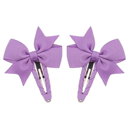 Boenbe Loved Snap Clips For Girls, Multi-Colored Grosgrain Ribbon Hair Bows