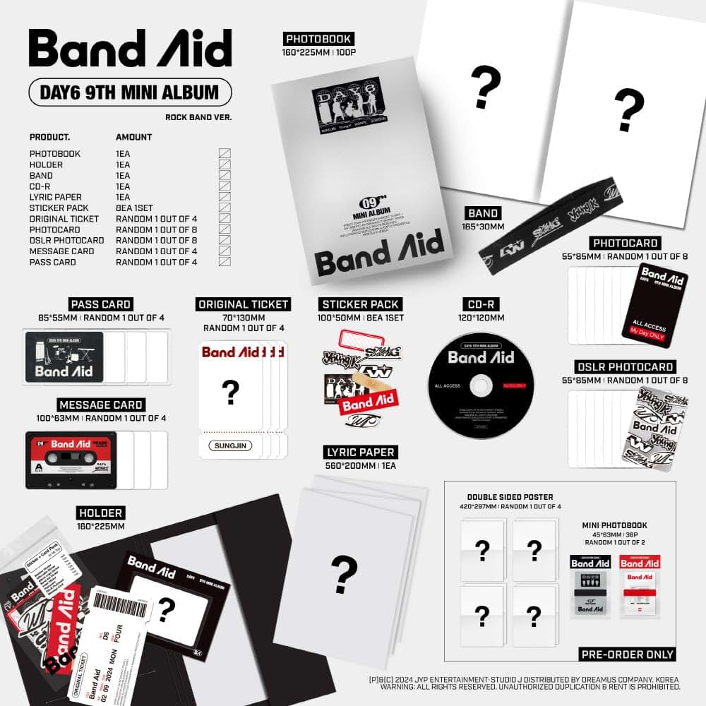 Genie Music DAY6 - Band Aid (9th Mini Album) (Random ver.)