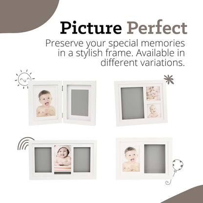 PLUSHIBLE Baby Hand And Footprint Kit, White Frame, Keepsake (photo 4)