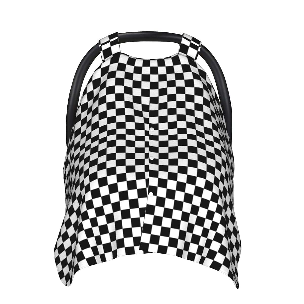 SHANGYINGJI Cool Black and White Checkered Flag Car Seat Cover
