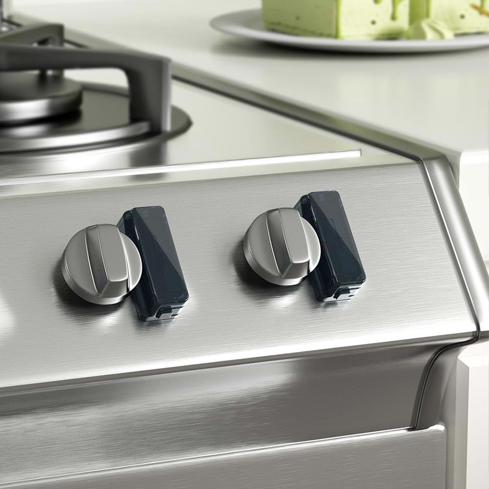 SAFELON 8 Pcs Baby Safety Stove Gas Knob Lock