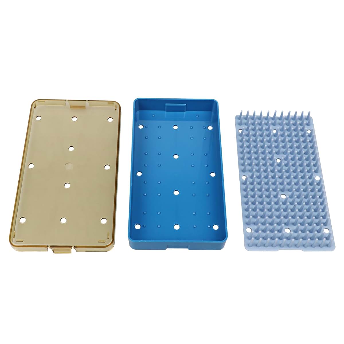 TEPTOARCH Plastic Autoclavable Instruments Storage Box with Silicone Mat, Size L