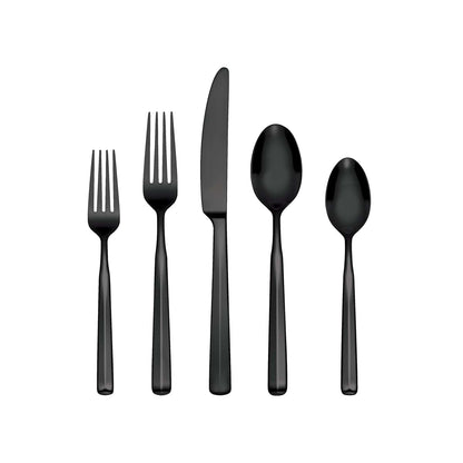 Oneida Ryder Black Satin 20-Piece Silverware Set