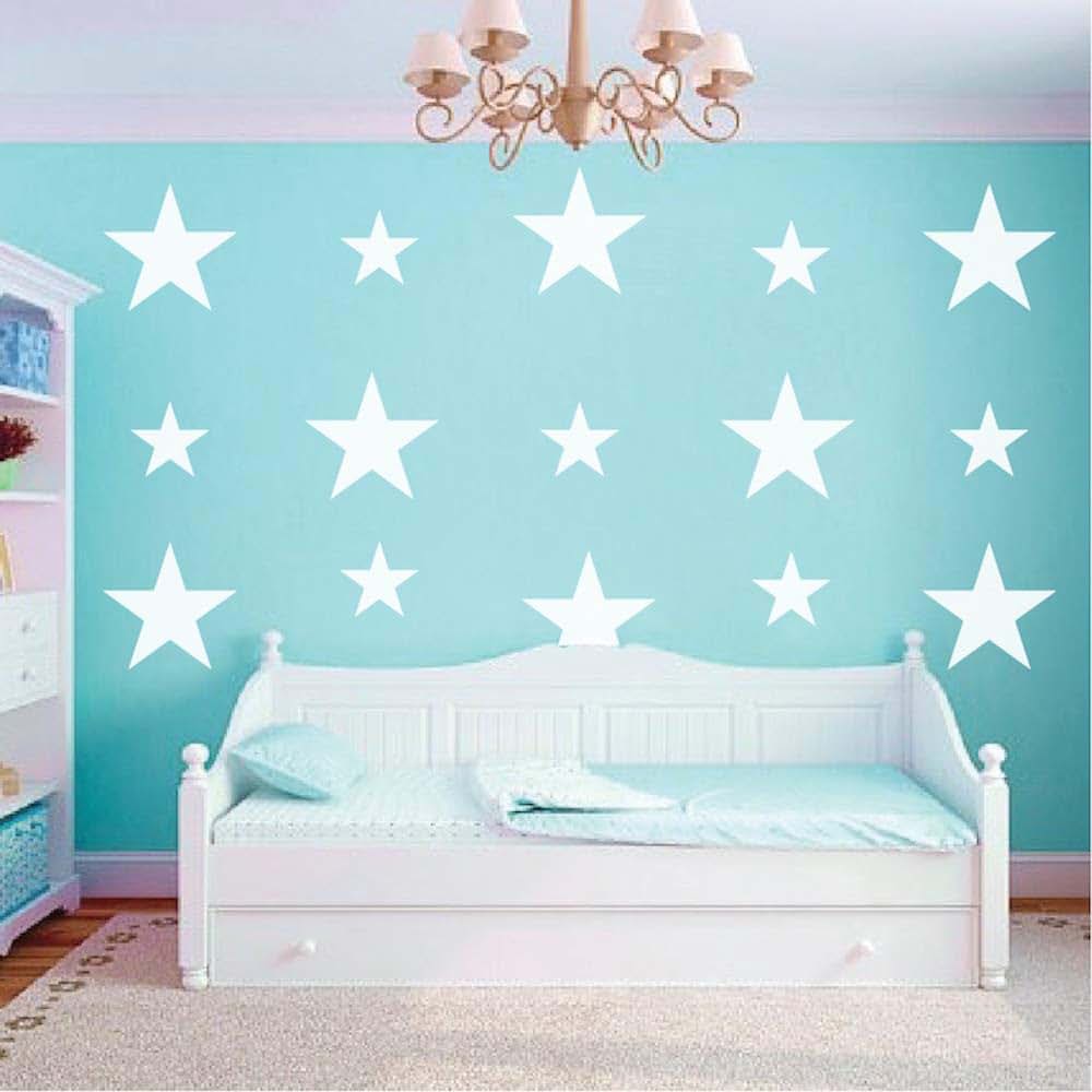 Wall Decals Star Home Stickers - Nursery Stars Wall Decal Kids Star Wallpaper Decor Peel and Stick Stickers for Dorm
