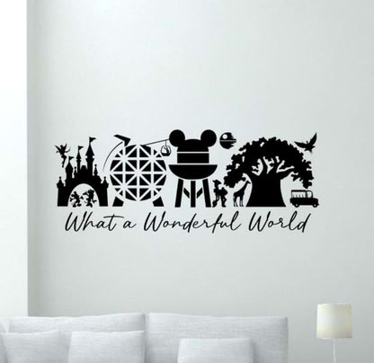 DecalworldArt Epcot Castle Vinyl Wall Decal for Nursery Decor