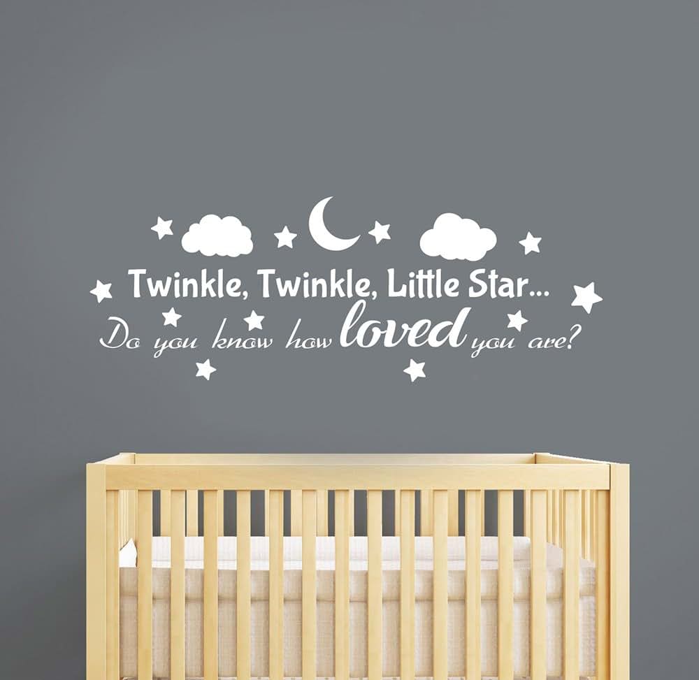 DecalworldArt Twinkle Twinkle Little Star Wall Decal Vinyl Sticker Nursery Decor