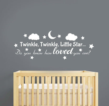 DecalworldArt Twinkle Twinkle Little Star Wall Decal Vinyl Sticker Nursery Decor