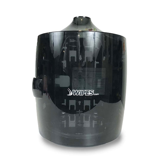 Wipes LLC Wall Mounted Wipes Dispenser - Large Roll Holder Shelf Black