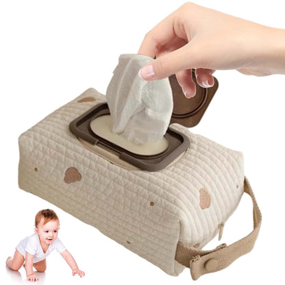 Ckuakiwu Bear Pattern Diaper Organizer Pouch for Wipes and Supplies