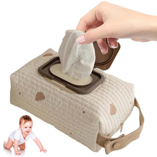 Ckuakiwu Bear Pattern Diaper Organizer Pouch for Wipes and Supplies
