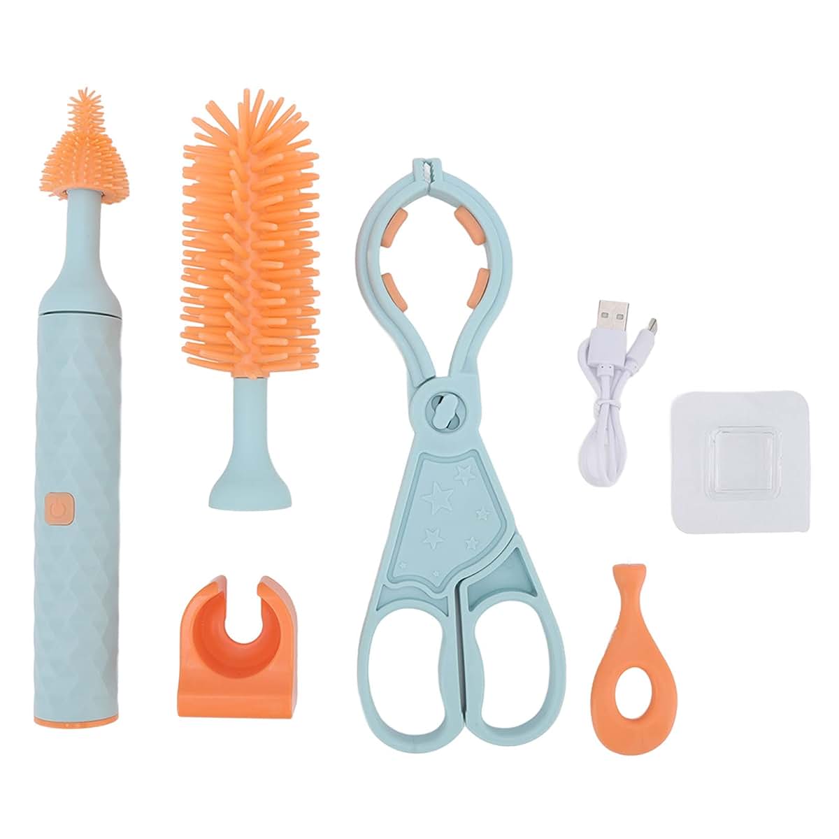 Electric Bottle Brush Waterproof IP65 Silicone Cleaning Kit 4pcs