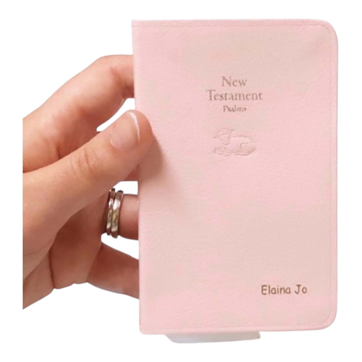 Pacidoodle Personalized Baby Bible with Name Engraved (Pink)