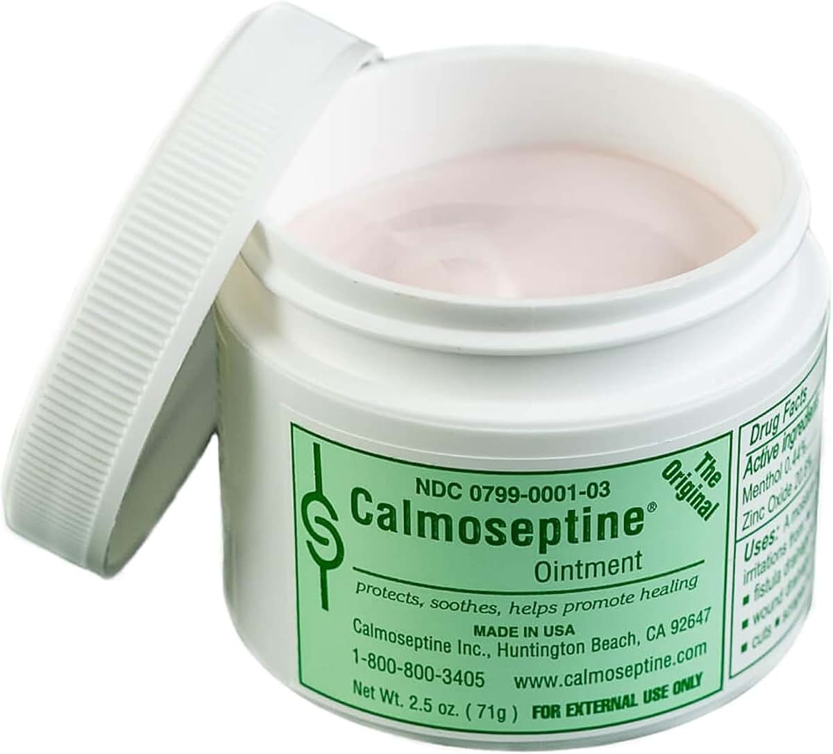 Calmoseptine Diaper Rash Ointment Jar - 2.5 Oz (Pack of 5)