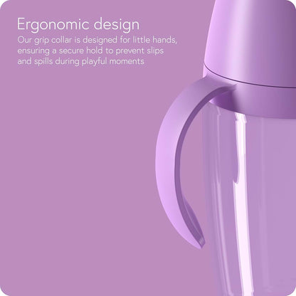 Quark BuubiBottle Sip Toddler Sippy Cup with Handles & Straw Transition Sippy Cups for Baby - Easy-Clean Wide Mouth (photo 4)