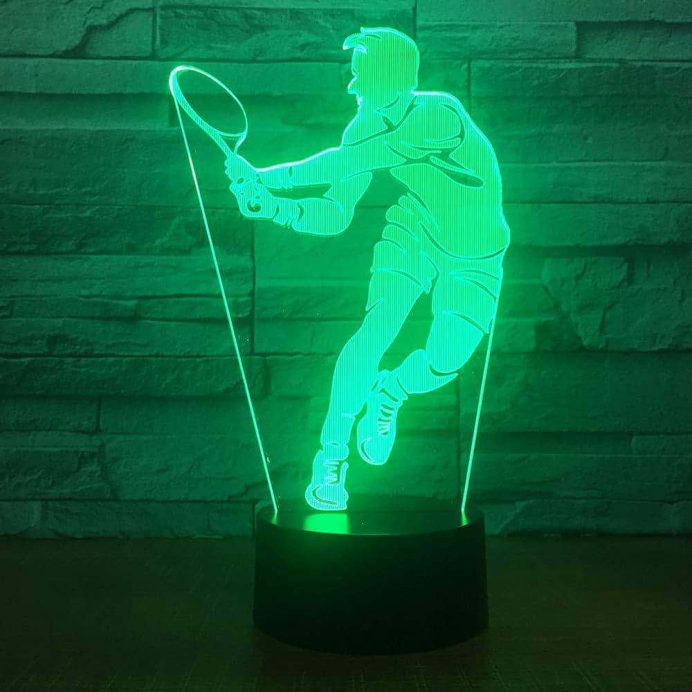 Jinnwell 3D Tennis Night Light With Touch Control (photo 2)