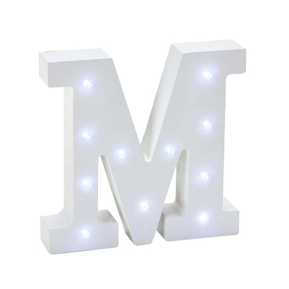 Stumps Wooden Vintage LED Marquee Letter M
