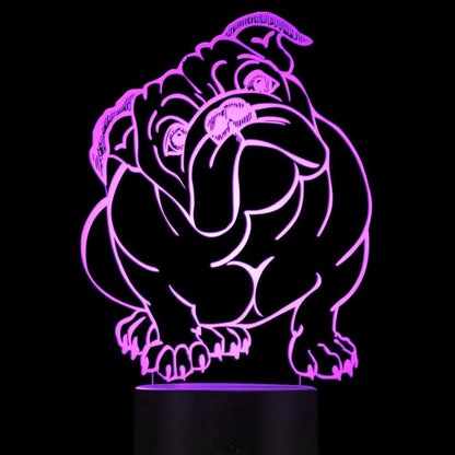 Jinnwell 3D French Bulldog Illusion Night Light With 16 Color Changing Modes (photo 2)