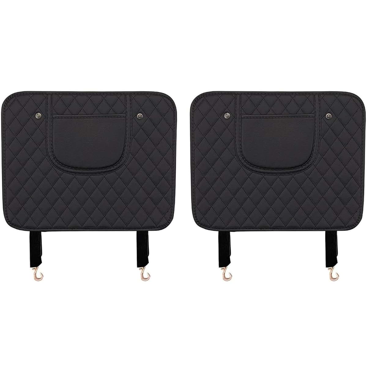 KZYIQUOJ Car Seat Back Kick Protectors 2-Pack Black
