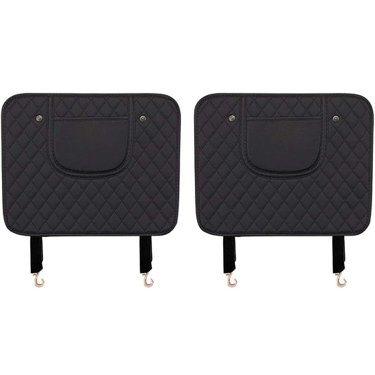 KZYIQUOJ Car Seat Back Kick Protectors 2-Pack Black