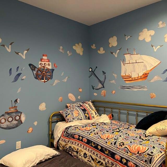 Art In Colors Pirate Ship Wall Decal Large Nautical Nursery Decor