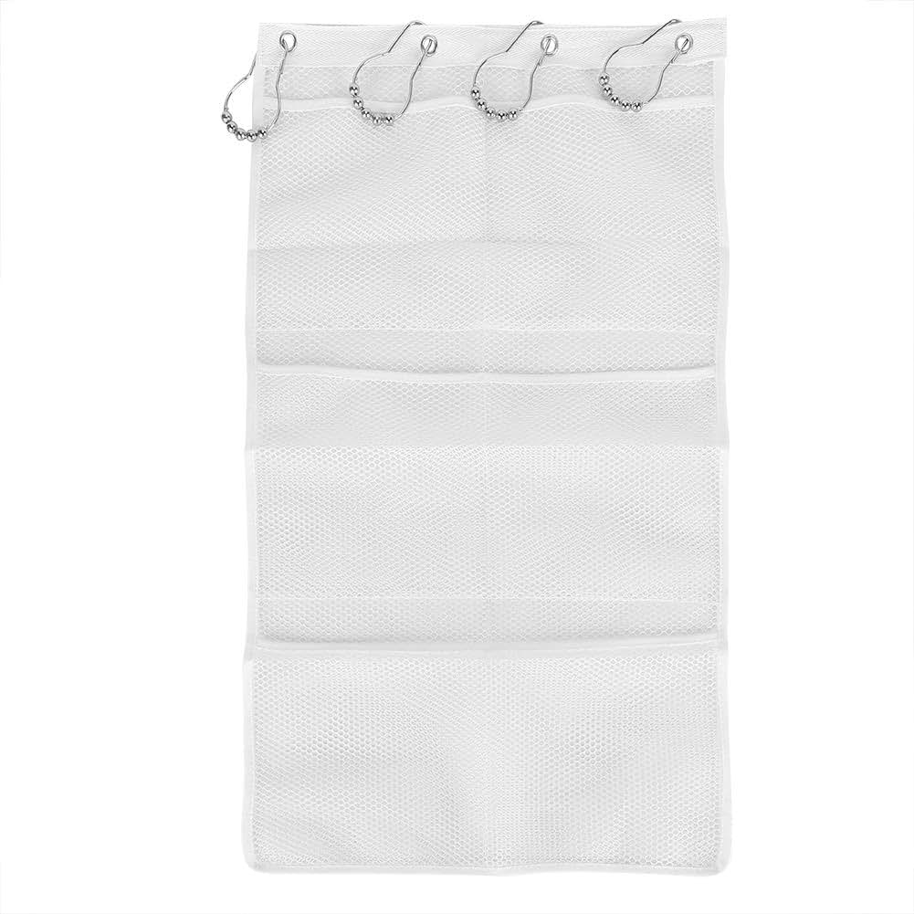 TOPINCN Mesh Bathroom Storage Organizer Bag with 6 Pockets, 23.6 x 13 inches