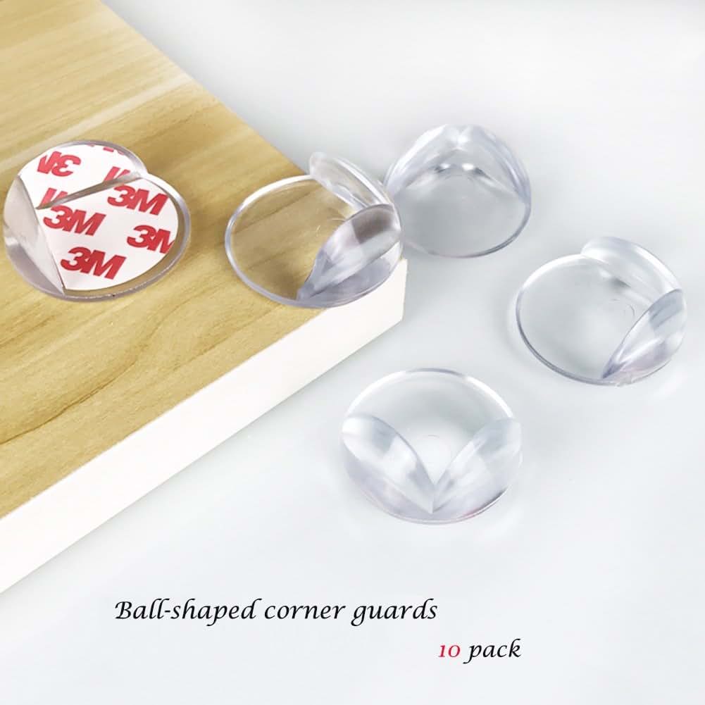 BeRicham 20 Pack Clear Furniture Corner Guards, L-Shaped and Ball-Shaped