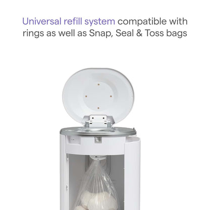 Munchkin UV Diaper Pail with Step Pedal for Odor Control in White