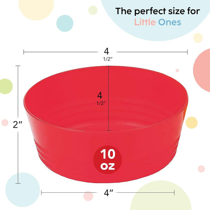 PLASKIDY Plastic Toddler Bowls Set Of 6 (photo 2)