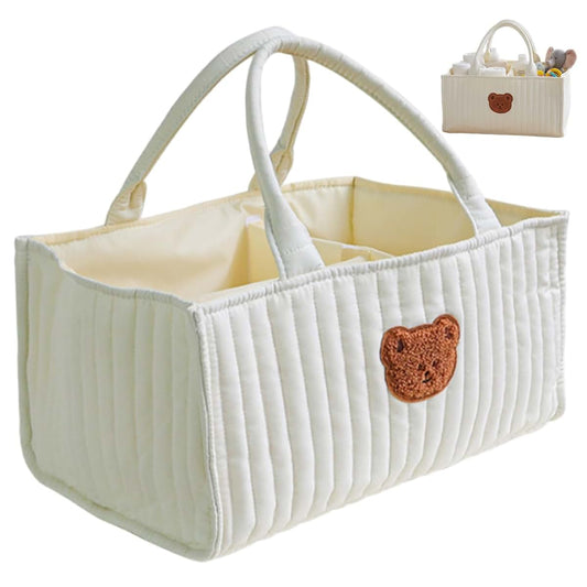 AwnsIMfreien Quilted Diaper Caddy With Removable Dividers