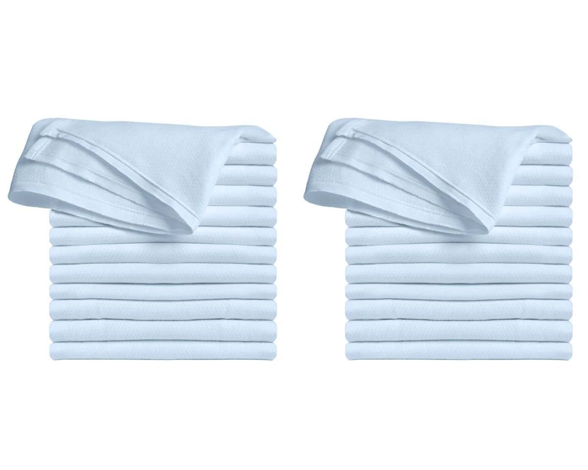 Clips N Grips Birdseye Flatfold Cloth Diapers, 24 Count (Baby Blue)