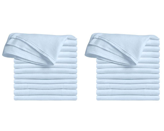 Clips N Grips Birdseye Flatfold Cloth Diapers, 24 Count (Baby Blue)