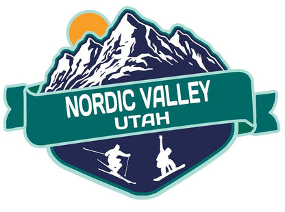 Nordic Valley Mountain Design Vinyl Souvenir Decal Sticker