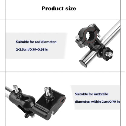 ZLXHDL Umbrella Clamp for Chair - 360° Adjustable Stainless Steel Holder (photo 2)