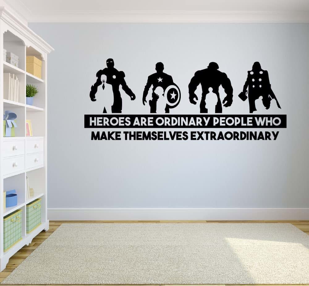 All Things Valuable Heroes Quote Vinyl Wall Decal (14x20 Inch)
