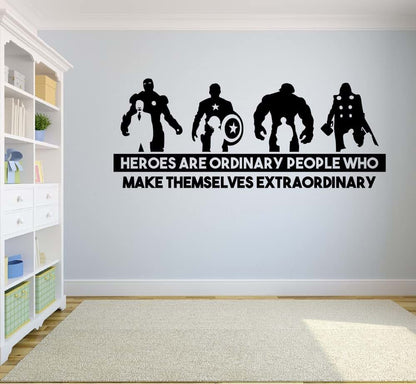 All Things Valuable Heroes Quote Vinyl Wall Decal (14x20 Inch)