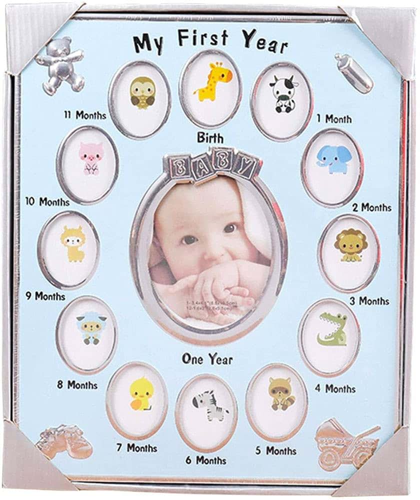 888 Corp Baby's First Year Photo Frame - Blue