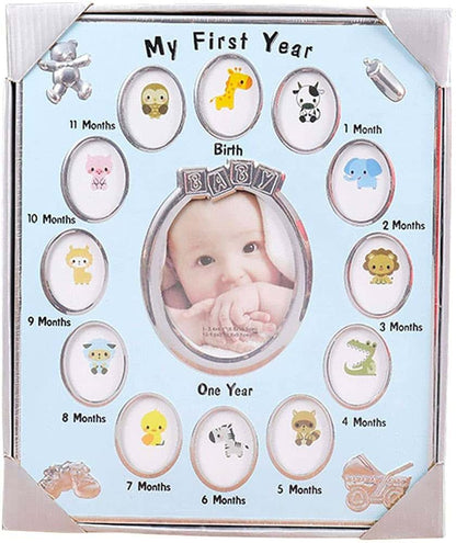 888 Corp Baby's First Year Photo Frame - Blue